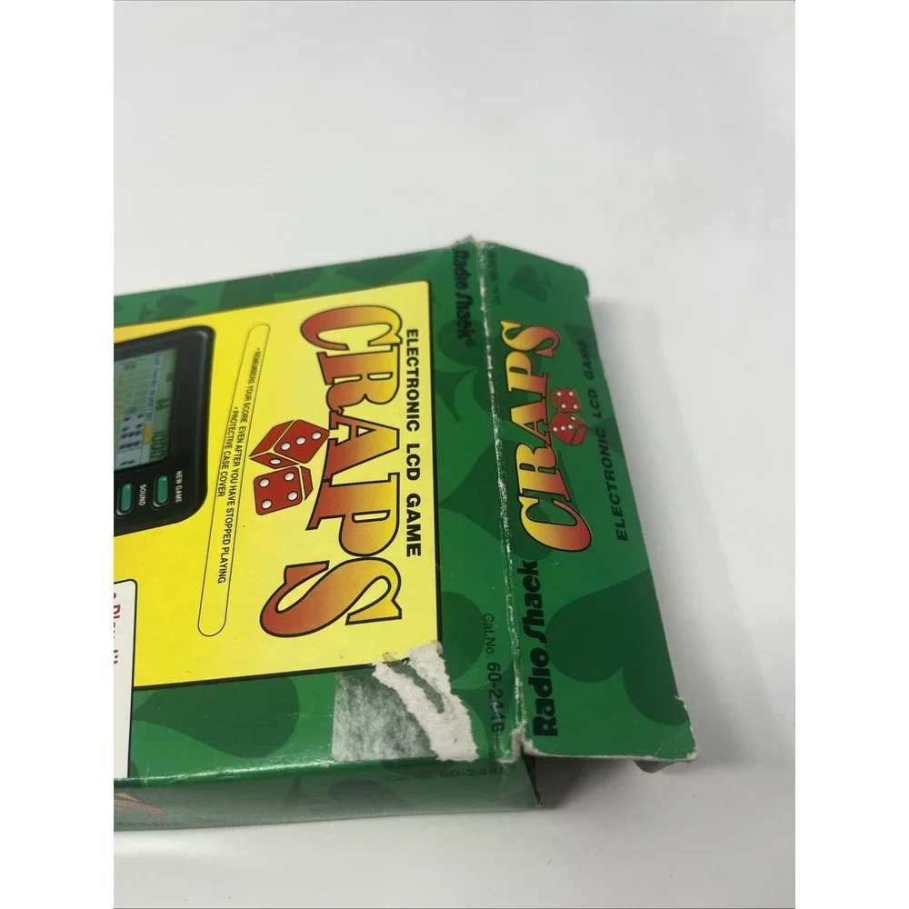 Vtg RADIO‎ SHACK Handheld Electronic Craps Game Tested In Box,Instruction 1996